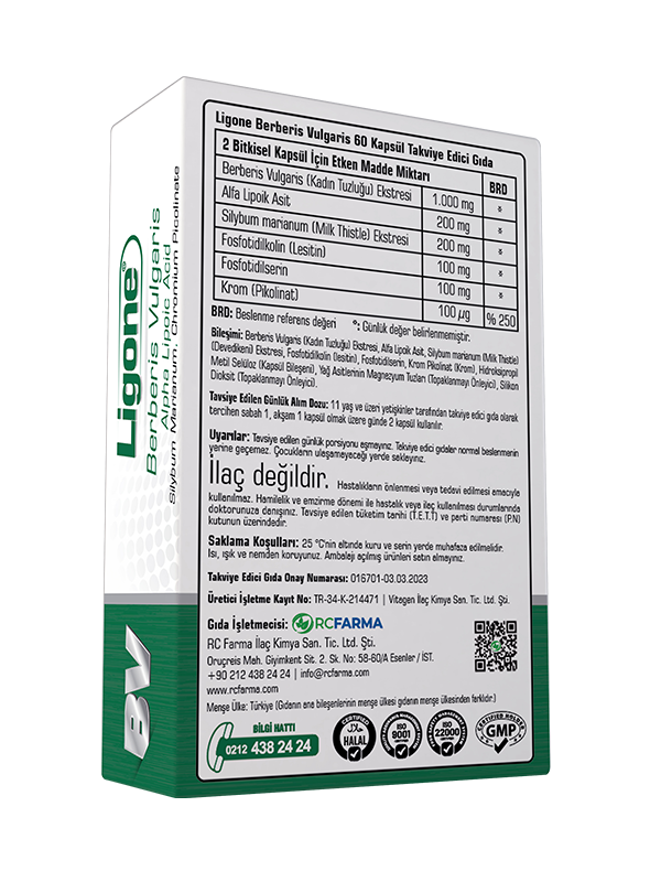 Ligone Berberis Vulgaris Complex 60 Bitkisel Kapsül