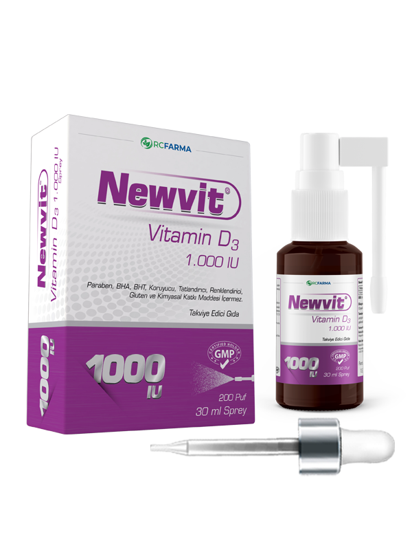 Newvit Vitamin D3 1000 IU Sprey / Damla 30 ml